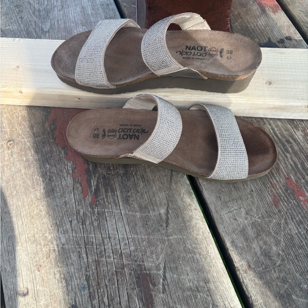 Naot Tan and Brown Sandals